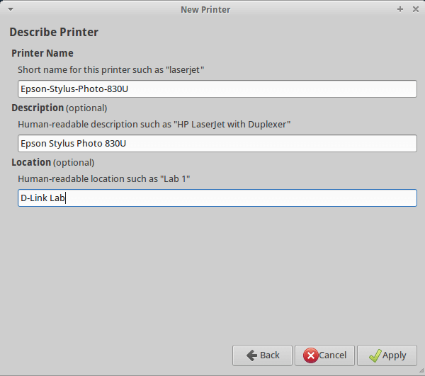 How to Configure and Add a Printer DPR1061 and Xubunto DLink Главная