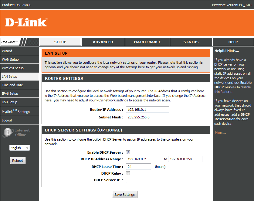 How to Setup a LAN Network with your DSL-3580L Router? | D-Link