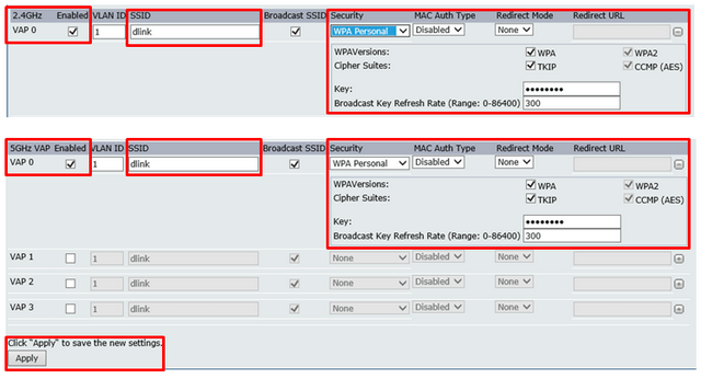 DWL-6700AP AP mode basic configuration