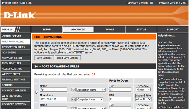 DIR_816L_Configure_Port_Forwarding1