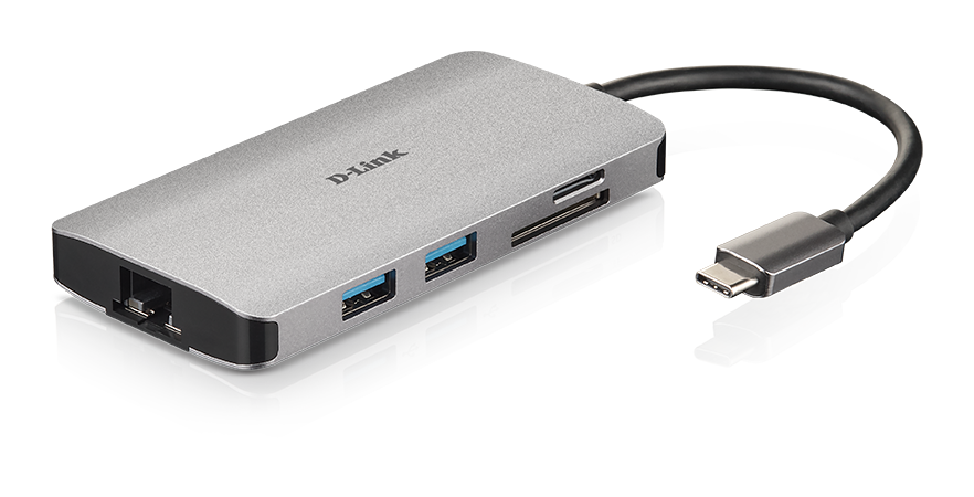 DUB-M810 8-in-1 USB-C Hub with HDMI/Ethernet/Card Reader/Power Delivery