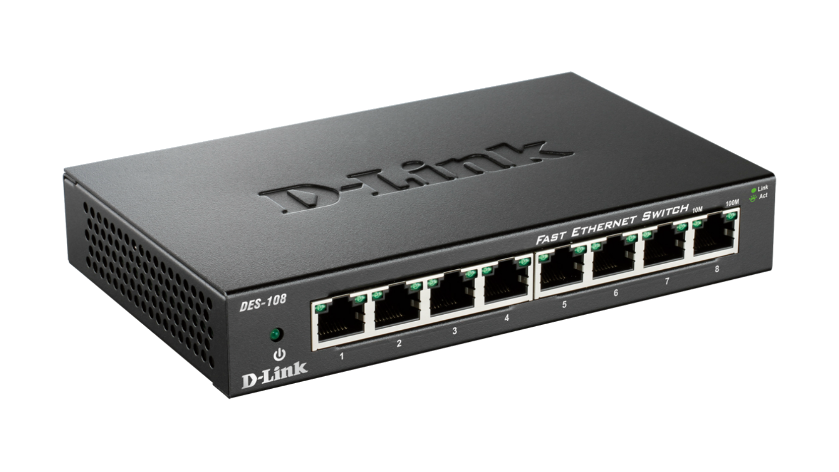 16-Port 10/100/1000 Mbps 1U/Desktop Gigabit Ethernet Unmanaged Switch,  Metal Housing