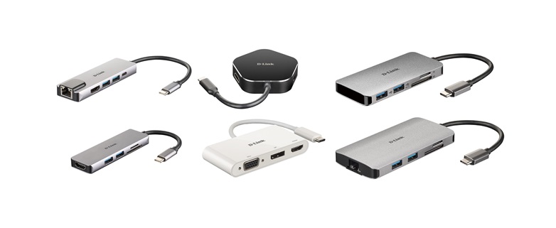 USB-C hubs DUB-V310 (3-in-1), DUB-M420 (3-in-1), DUB-M520 (5-in-1), DUB-M530 (5-in1), DUB-M610 (6-in-1), DUB-M810 (8-in-1)